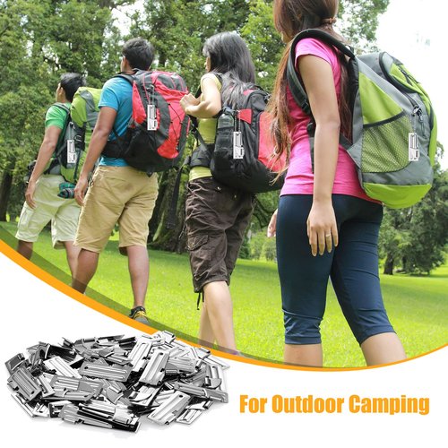 Tarpop Bulk 100 Pieces P51 Can Openers Military Stainless Steel Survival Camping Army Emergency Portable Keychain Manual Can Opener for Travel Christmas Gift(Silver)