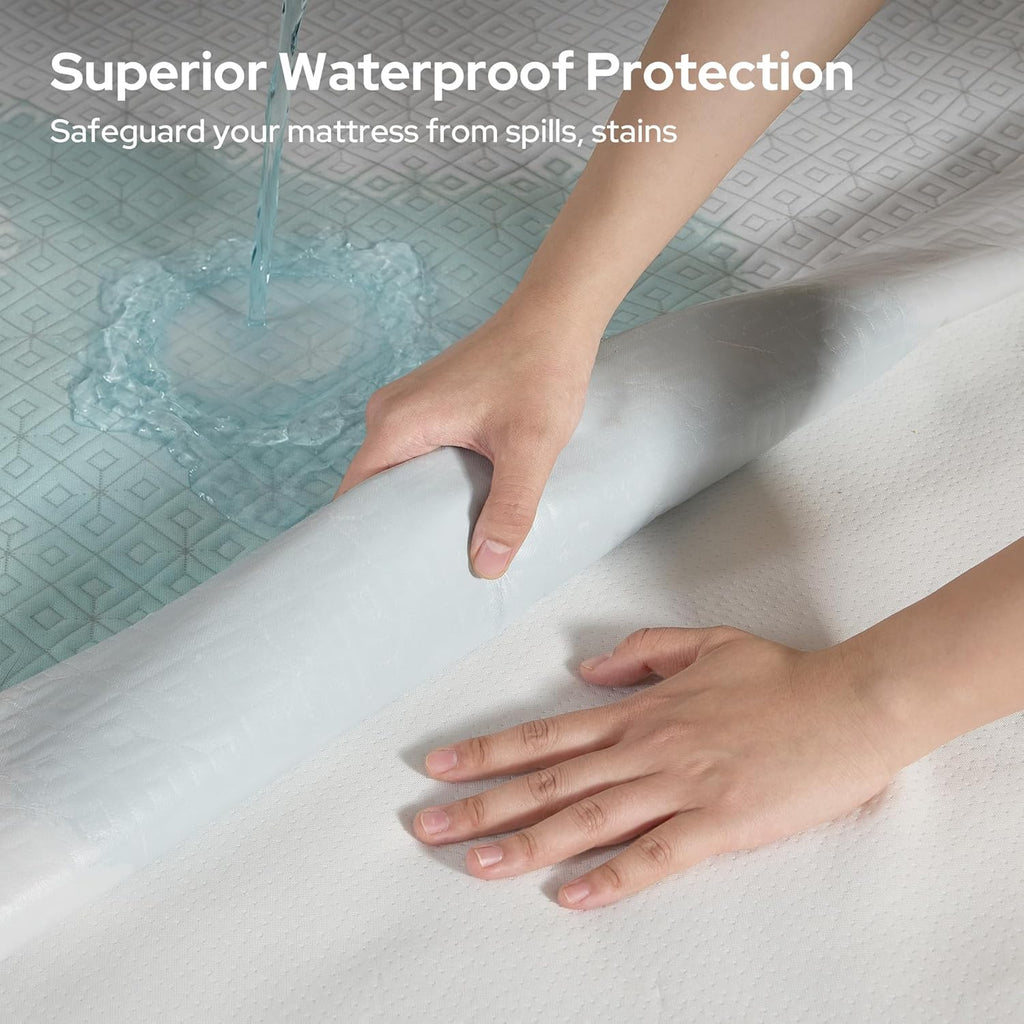 BEDLORE Queen Mattress Protector - Waterproof, Noiseless Cover with Deep Pocket for 6-18 Inch Mattresses | Soft & Breathable