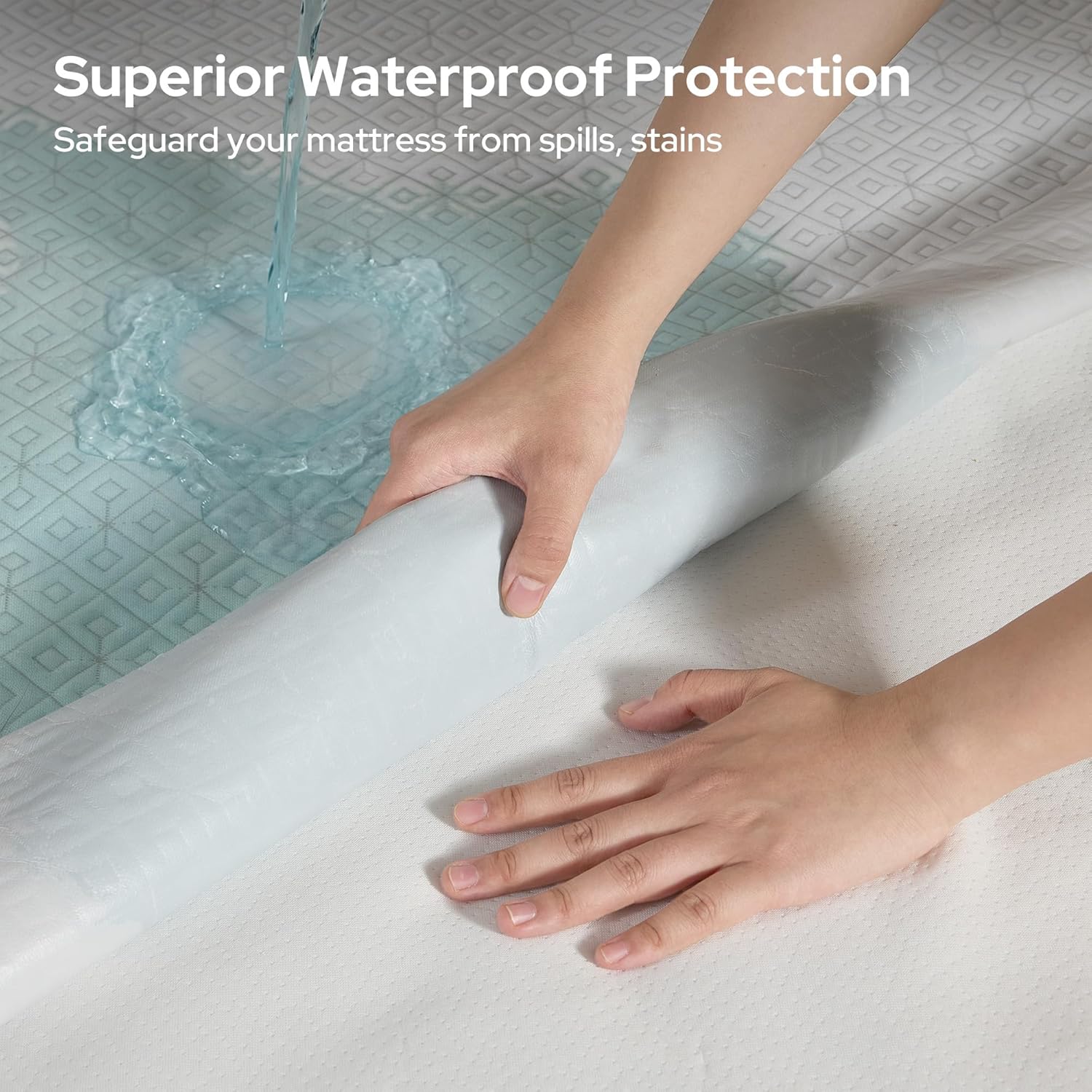 BEDLORE Queen Mattress Protector - Waterproof, Noiseless Cover with Deep Pocket for 6-18 Inch Mattresses | Soft & Breathable