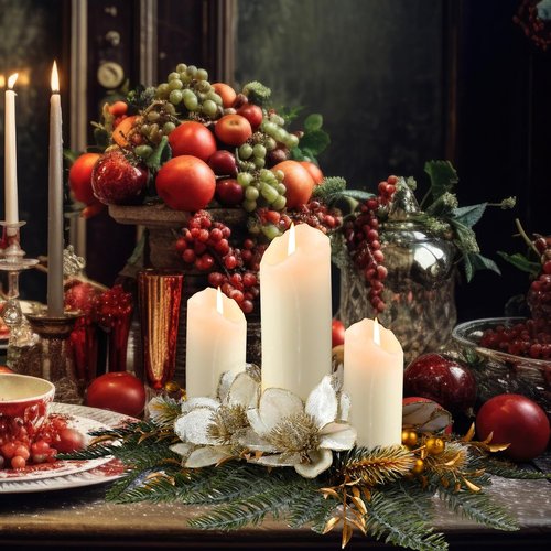 Cindeer 30 Inch Christmas Candle Holder - Elegant Table Centerpiece for Holiday Decor | Gold Finish
