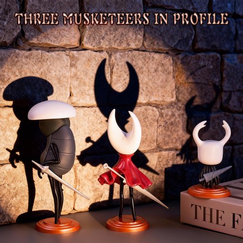 Knight Figure Statue Set 3PCS, Hollow Knight Merch Action Figure, Home Decor Cartoon Collectible Figurine, Car Dashboard Ornament Cute Figure Collectible, Popular Game Gift for Enthusiasts. (Set 3PCS)