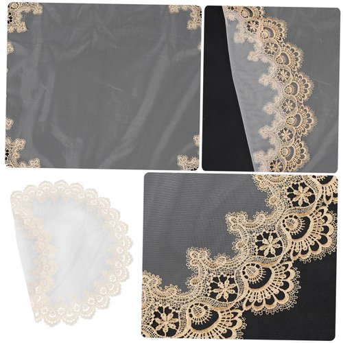 CIYODO Lace Lampshade Cover 31.49In Floral Pattern Lamp Shade Protector Soft Fabric Table Lamp Cover for Bedroom Light Decoration