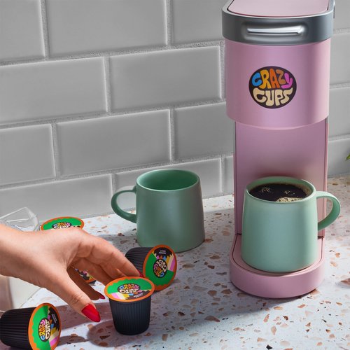 Crazy Cups Decaf Chocolate Coffee Pods, 72 Count Variety Pack, Dark Roast, Compatible with Keurig K Cup Machines, Vegan, Gluten Free, Kosher Certified