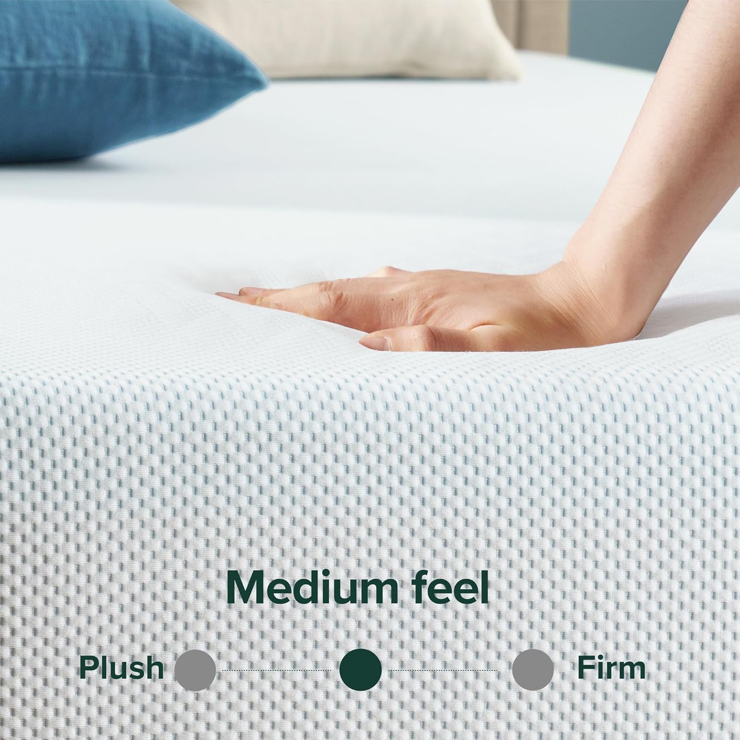 Zinus 12 Inch Green Tea Memory Foam Mattress - Cooling Gel, Medium Firmness, Queen Size, Fiberglass Free