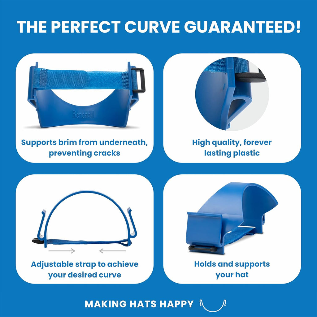 Pro Hat Brim Bender - Guaranteed Perfect Curve Shaper Tool for All Hats | Steaming Optional