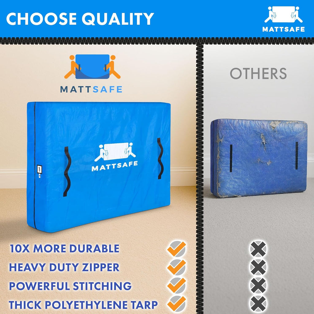 Nordic Elk Mattress Bags - Heavy Duty Queen Size Moving & Storage Cover with 8 Sturdy Handles & Strong Zipper