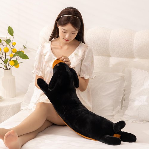 BABOLI Cuddly Dachshund Stuffed Animals Extremely Soft Plush Wiener Dog Pillow Super Cute Doxie Plushie Versatile Gifts for Birthday or Room Decor 20 Inches (S)