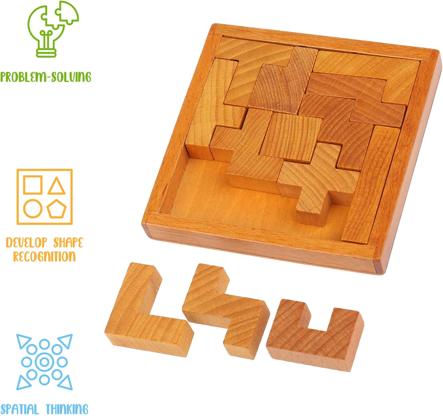 Wooden Brain Teaser Puzzles - Engaging Challenges for Kids & Adults | Perfect for Mental Workout