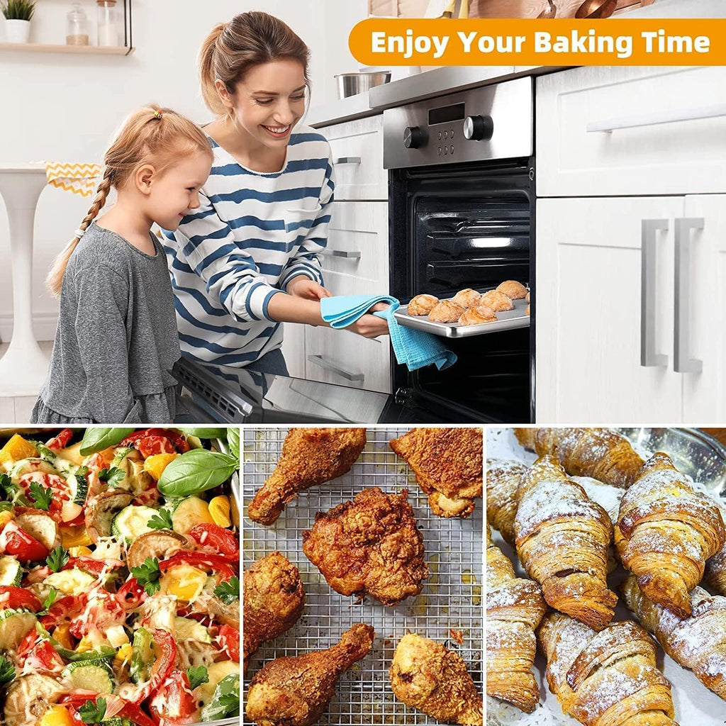 OPENICE Large Air Fryer Basket - 15.3" x 11.0" Stainless Steel Tray with 30 Parchment Papers | Ideal for Baking & Grilling