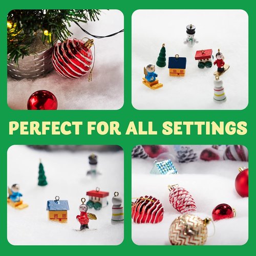 JOYIN Christmas Snow Blanket Roll - Thick Soft Fake Snow Cover for Holiday Decor | 3x8 Ft, 2 Pcs