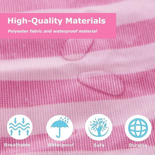 Twoyu 4 Pack Large 75L Laundry Basket ，Waterproof,Collapsible Laundry Hamper with Extended Handles ，Laundry Baskets Organization for Clothes in the Family Dorm (4 Vertical Tripes)