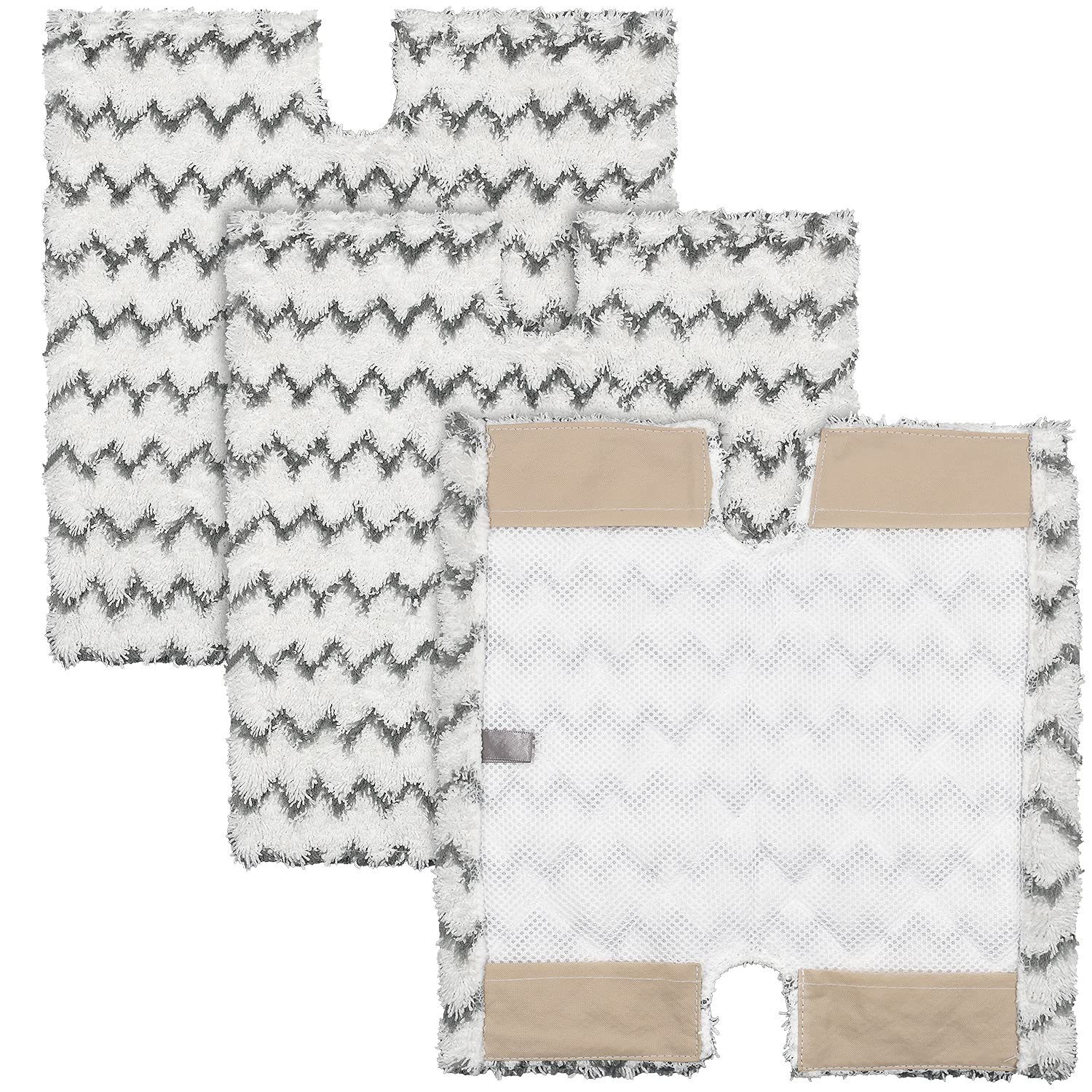 Steam Mop Pads Replacement for Shark Lift-Away Pro & Genius Pocket Steam Mop Series S3973 S3973D S3973WM S5001 S5003D S5002Q S5003A S6001W S6001WM S6002 S6002C S6003 Washable Reusable Mop Pads, 3 Pack
