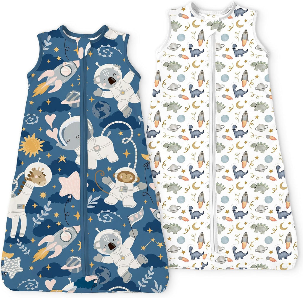Regine Switzerland Toddler Sleep Sacks - 0.5 TOG Light Summer Wearable Blankets | Extra Long XL, 2 Pack