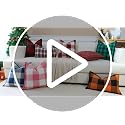 OTOSTAR Gingham Buffalo Check Linen Throw Pillow Covers 12x20, Blue (2 Pack)
