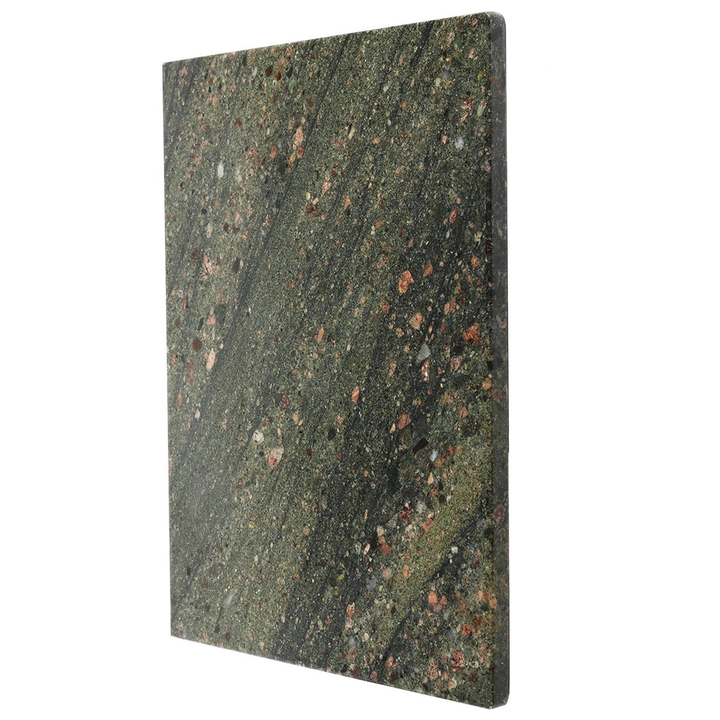 Koville Granite Cutting Board for Kitchen, 20x16 Inches Large Stone Slab Cheese Board, Rectangular Serving Board for Baking Charcuterie Pastry, Marble Cuttiing Board for Countertop(Green)