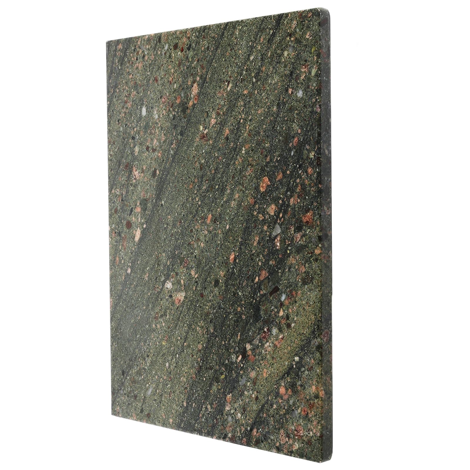 Koville Granite Cutting Board for Kitchen, 20x16 Inches Large Stone Slab Cheese Board, Rectangular Serving Board for Baking Charcuterie Pastry, Marble Cuttiing Board for Countertop(Green)
