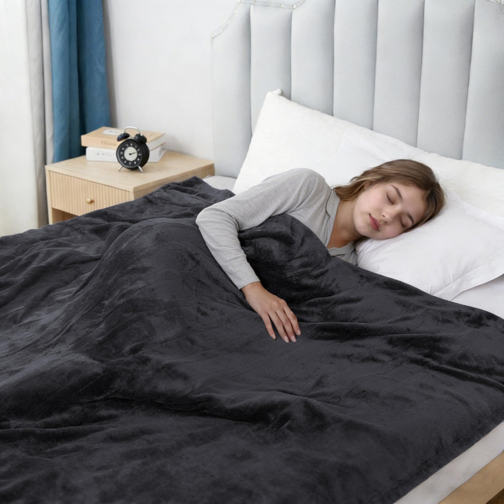 Eydna Electric Heated Blanket Full Size 72"x84",Fast Heating Throw, Soft Plush Microplush for Bed & Couch, 10 Hours Auto Off & 4 Heating Levels, Machine Washable, Gifts for Womens & Family-Black