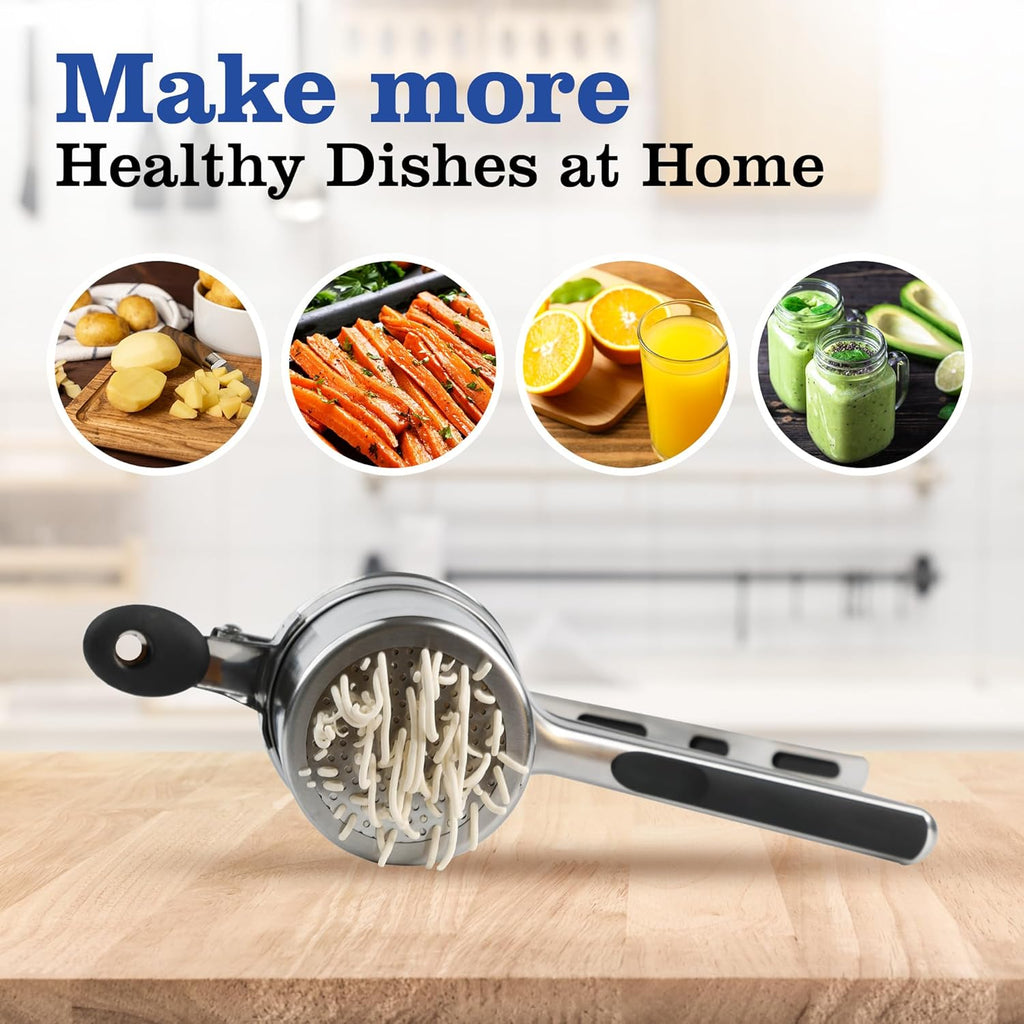 Mindful Design Potato Ricer - Heavy Duty 15oz Stainless Steel Kitchen Tool for Perfect Mashed Potatoes