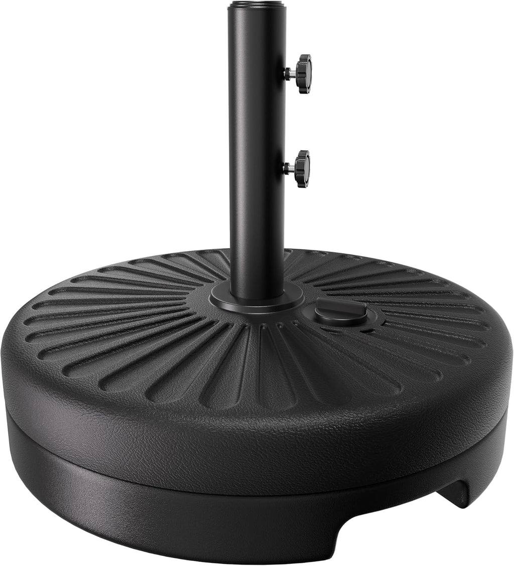 AreShark Patio Umbrella Stand - 81.5lb Max Capacity Water-Filled Base | Heavy Duty Black Design