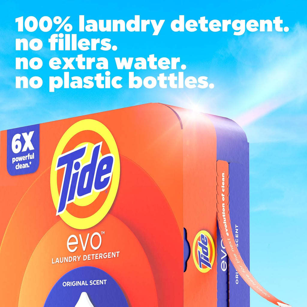 Tide Evo Original Scent Laundry Detergent - 42 Count Fiber Tiles for All Machines & Stain Removal