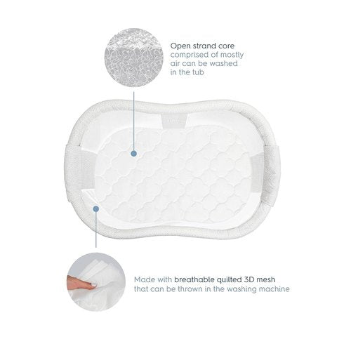 HALO DreamWeave BassiNest Pad - Hypoallergenic, Breathable Mesh with 100% Washable Cover & Core