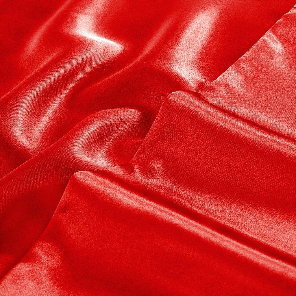 Aormenzy Satin Pillow Cases for Women Standard Size Set of 2, Red Satin Pillowcase for Hair with Envelope Closure Silky Pillow Covers Wrinkle, Fade Resistant (20x26 Inches)