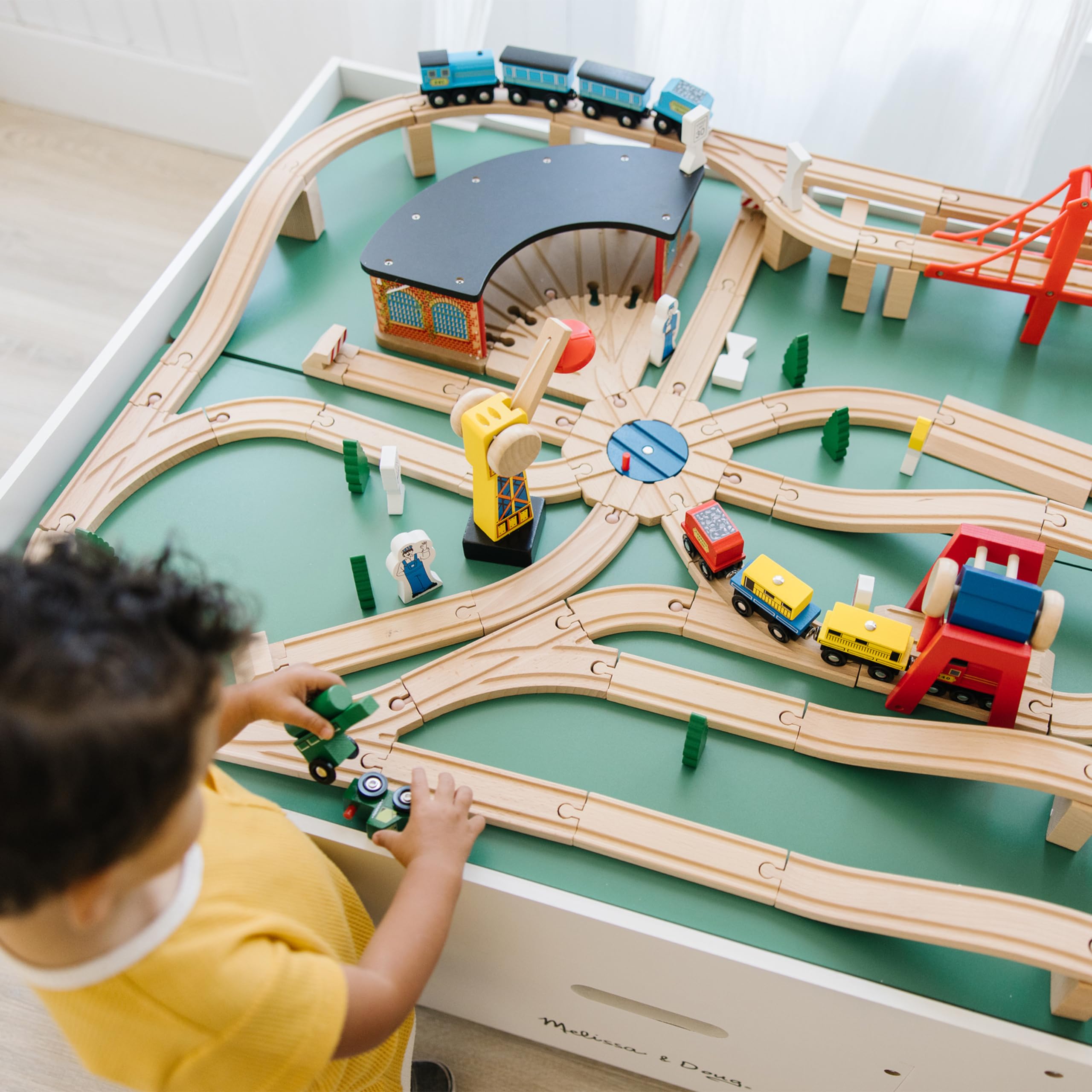 Melissa & Doug Deluxe Wooden Multi-Activity Play Table for Playroom