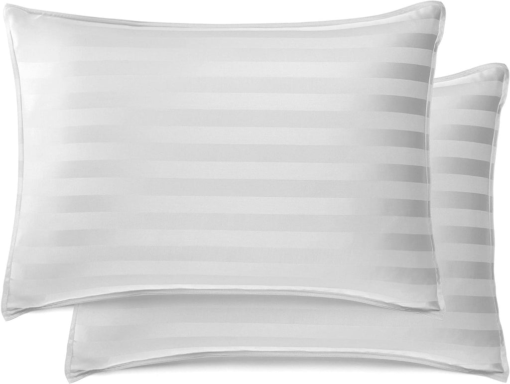Pure Bamboo Full Sheets - Luxuriously Soft & Cooling 100% Organic Viscose Bed Sheet Set | Jacquard White, 2-Year Quality Promise