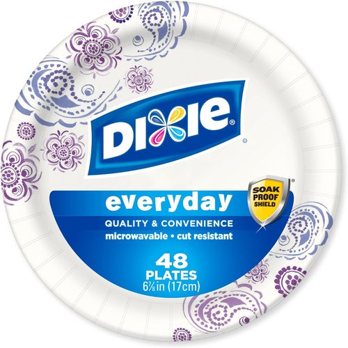 Dixie Heavy Duty Paper Plates - 6.875 Inch, 48 Count | Durable & Reliable for Any Occasion