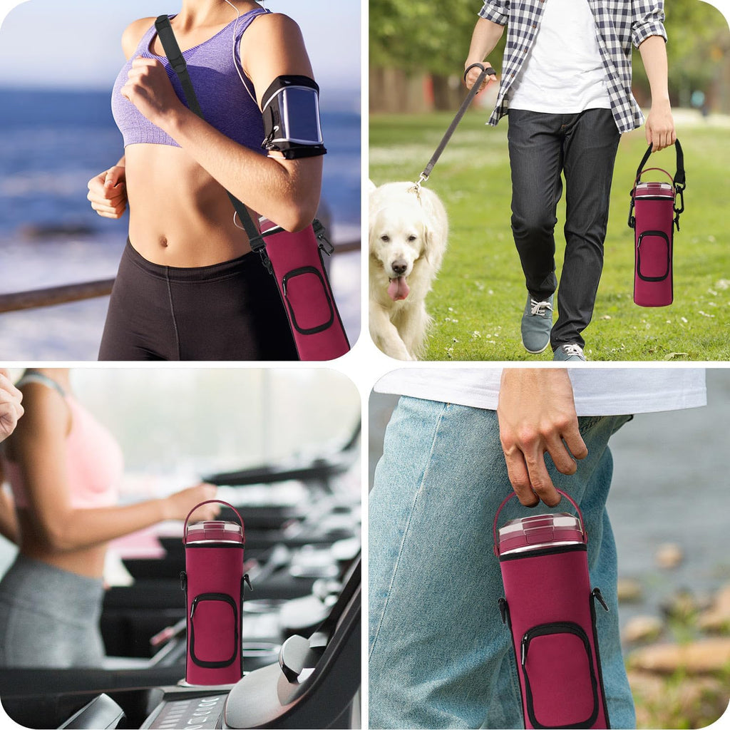 Ninja Storage Bag - Portable Blender Dust Cover with Shoulder Strap & Accessory Pocket | Burgundy