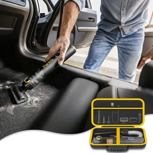 HESPLUS Storage Case for Fanttik Slim V8 Apex / V8 Mate / V10 Apex / V10 Mate Car Vacuums - Cordless Handheld Vacuum Carrying Bag for Travel, Blackyellow (Case Only)