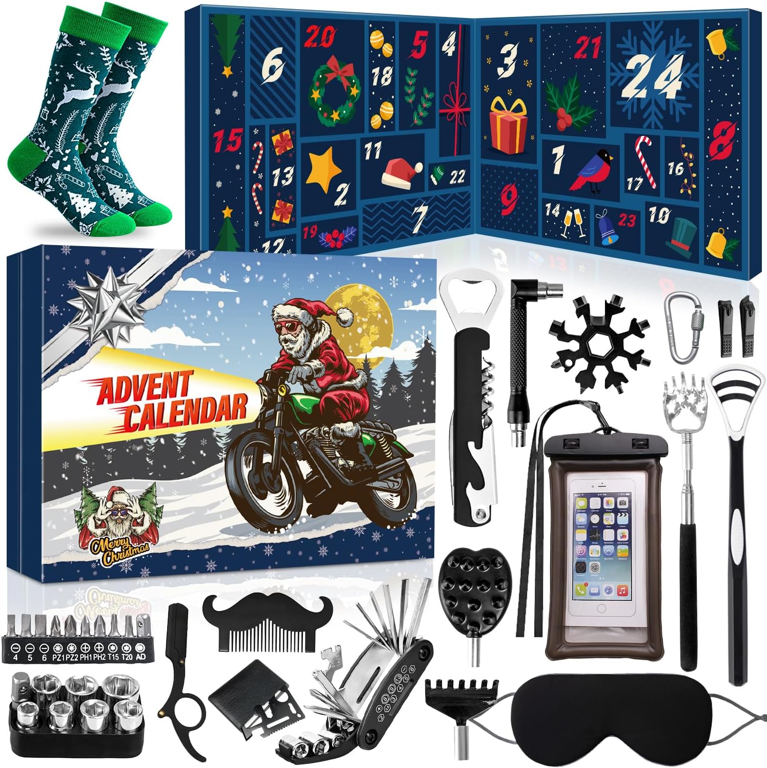 MOVINPE Advent Calendar for Men | 24 Days of Gadgets, Tools & Fun Gifts for Christmas 2025