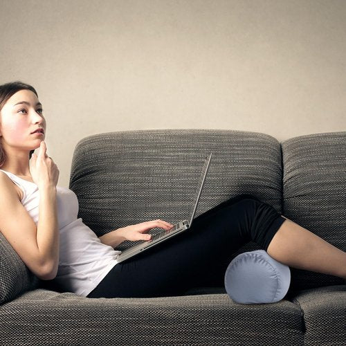 Focustree Squishy Microbead Bean Neck Pillow 2Pcs Bolster Tube Body Pillow for Sleeping Smooth Cool Touch Fabric Neck & Back Support Throw Travel Pillow Fun Colors (Dark Grey 2Pcs)