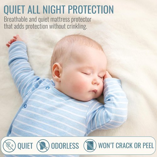 DMI Waterproof Mattress Protector - Encased Zippered Fit, Queen Size Bed Cover - White