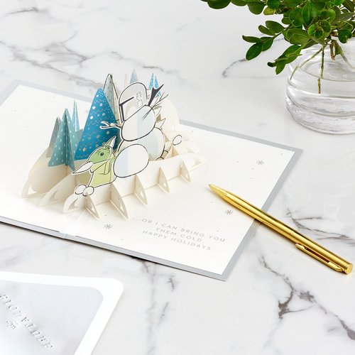 Hallmark Signature Paper Wonder Pop Up Holiday Card (Baby Yoda Christmas Card)