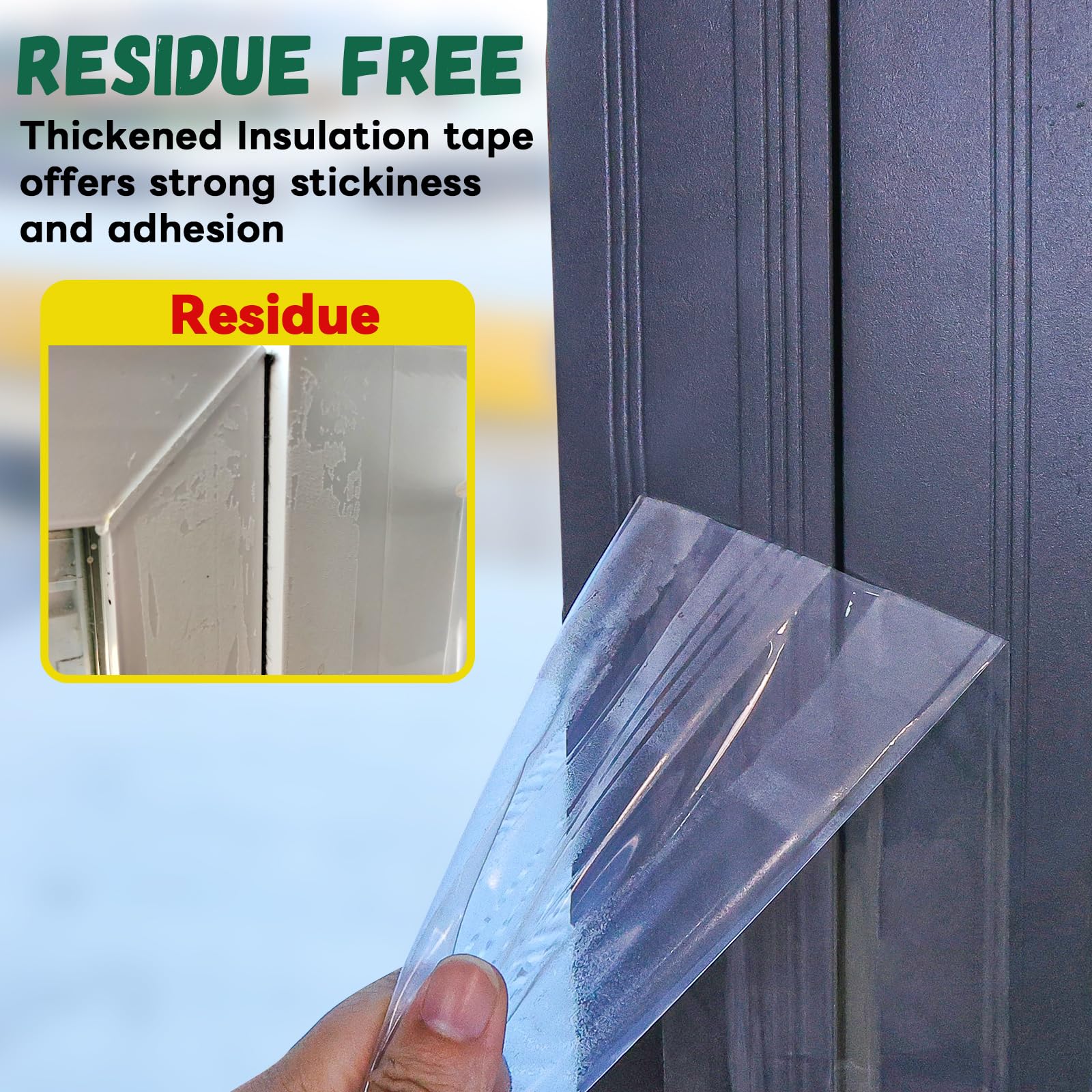Window Sealing Tape, Window AC Insulation Air Conditioner Sealing Around Frame, 3 inch X 65.5 FT, Blocker for Cold Heat Air, Waterproof Tape for Repair, Heavy Duty No Residue (Clear)