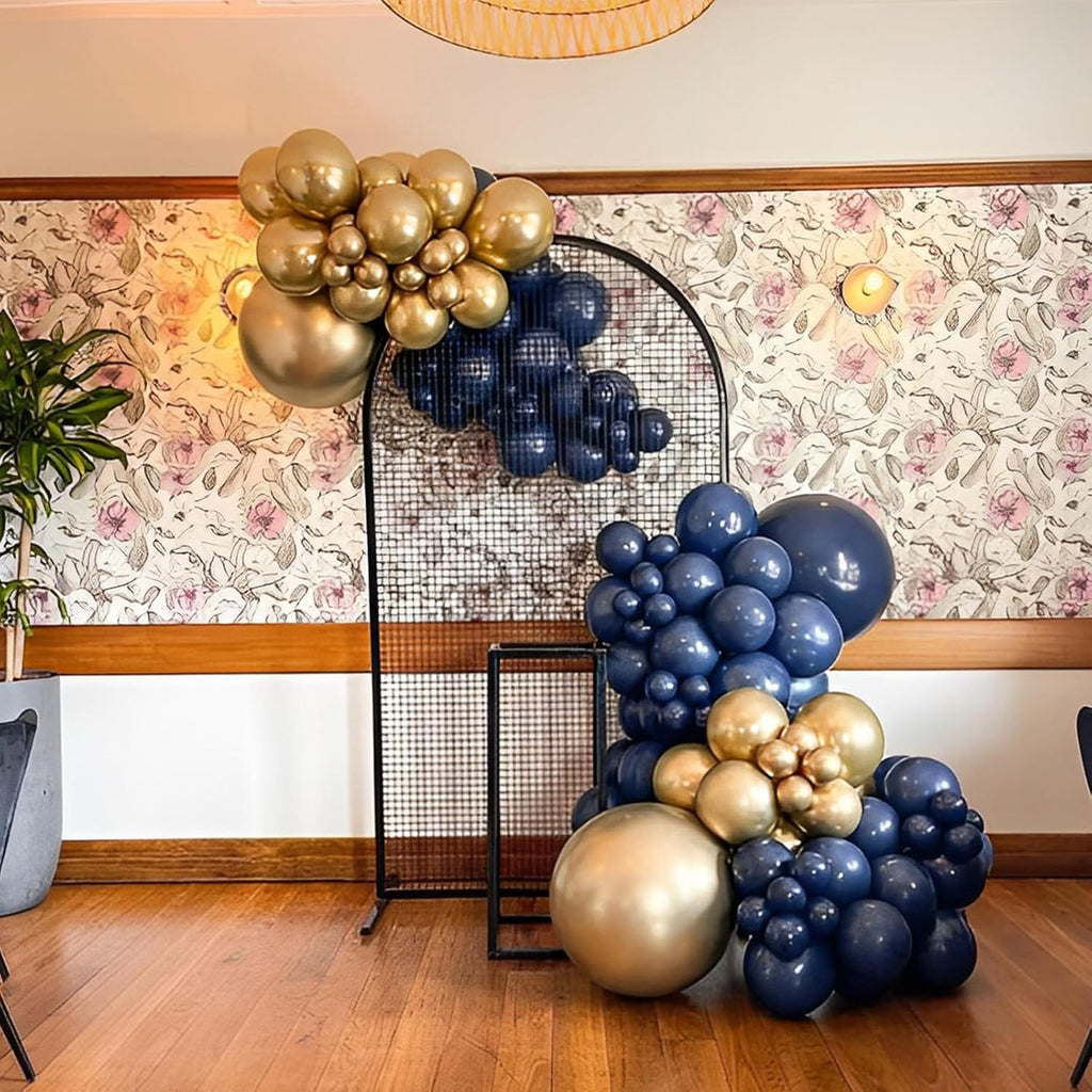 Voircoloria Navy Blue Balloons - 110pcs 12-Inch Dark Blue Latex for Graduation, Weddings & Parties