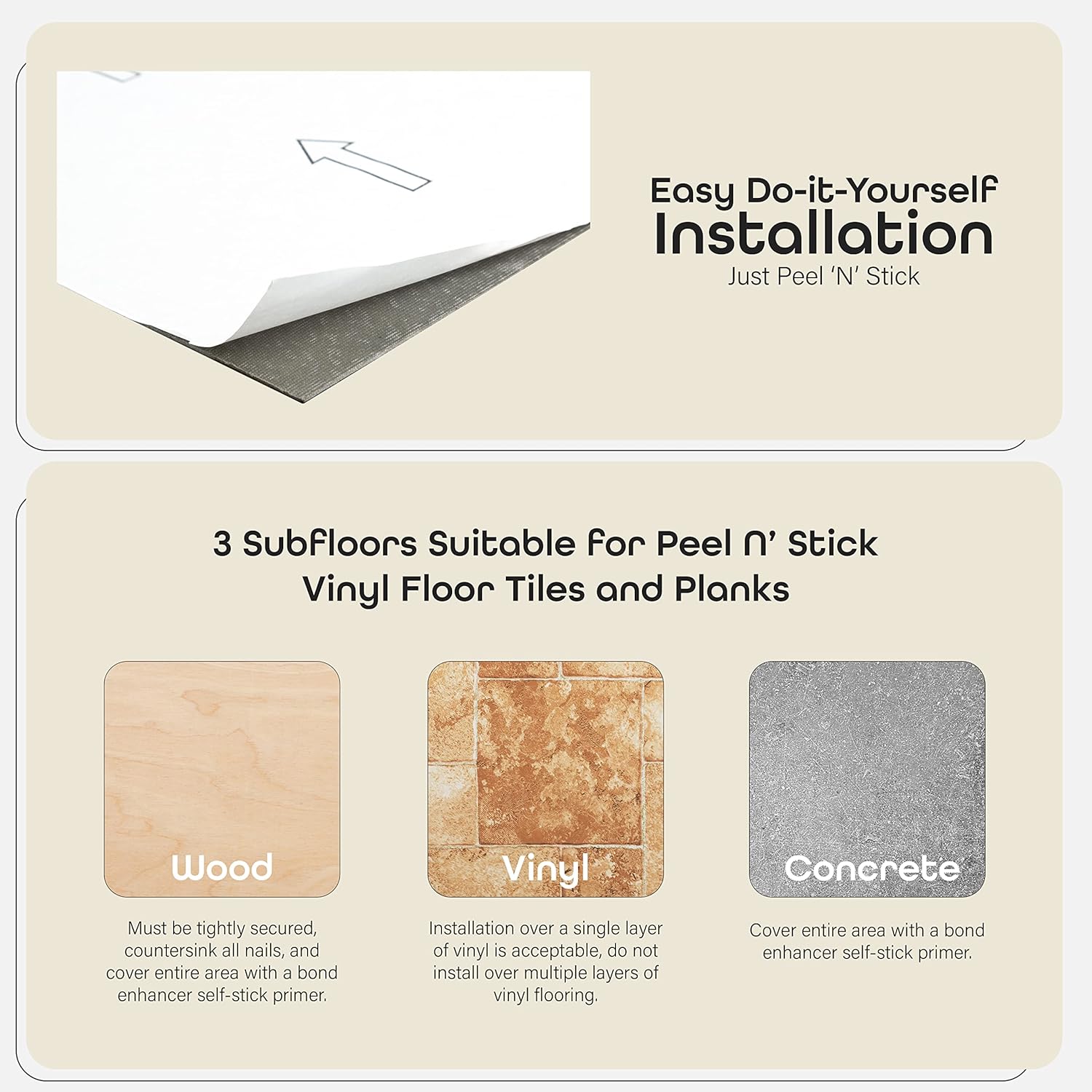 Nexus Self-Adhesive Vinyl Floor Tiles - Dark Slate Marble, 12" x 12", 20 Tiles | Easy Peel & Stick DIY Flooring