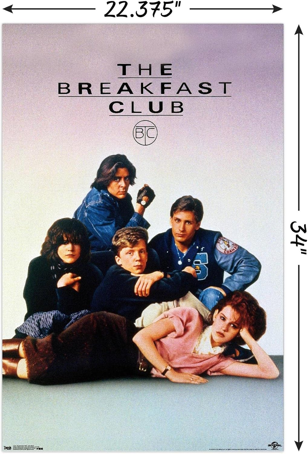 Trends International The Breakfast Club Wall Poster - Unframed, 22.375" x 34" Size