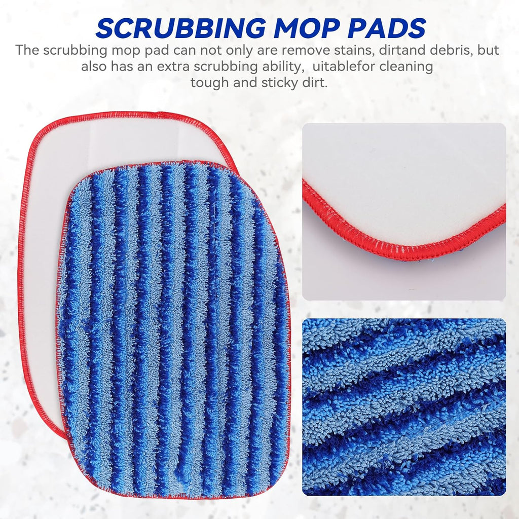 McCulloch Microfiber Steam Mop Pads - 6 Pack Reusable & Washable Replacement for MC1375/MC1385
