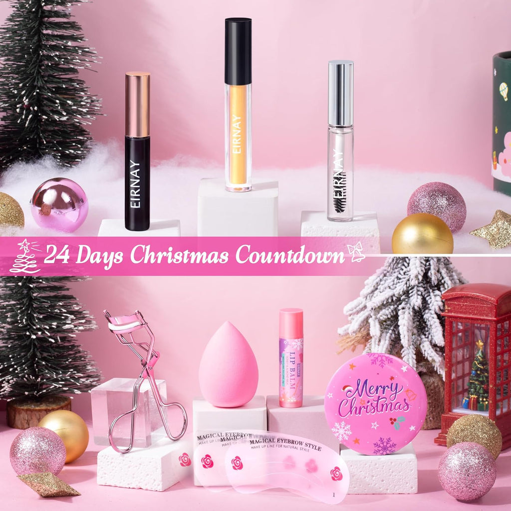 Skiennix Makeup Advent Calendar 2025 - 24 Days of Holiday Surprises for Women & Teens | Festive Gift Set