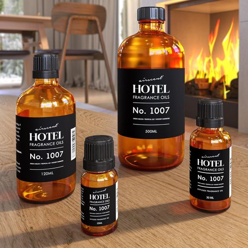 AirScent Hotel Diffuser Oil No. 1007 - Green Melon & Tropical Lily - Premium Fragrance Oil for Ultrasonic Diffusers | 10 mL Bottle