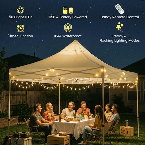 HEYFUNi Star String Lights - 50 LED Fairy Lights with Remote | 16ft Waterproof Decor for Kids' Rooms, Nurseries & More