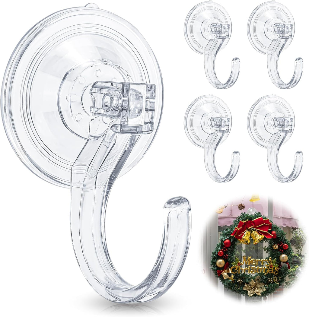 Antimbee Extra Large Wreath Hangers - Heavy Duty Suction Cup Hooks for Front Door | No Tools, Holds Up to 18 Lbs