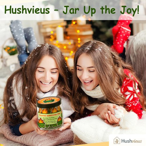 HUSHVIEUS 60 Positive Dumpster Fire Cards Jar, Emotional Dumpster Fire Desk Accessories, Affirmation Cards for Women, Teens Girl, Coworker, Dumpster Fire Zen Garden, Womens Birthday Gifts Unique