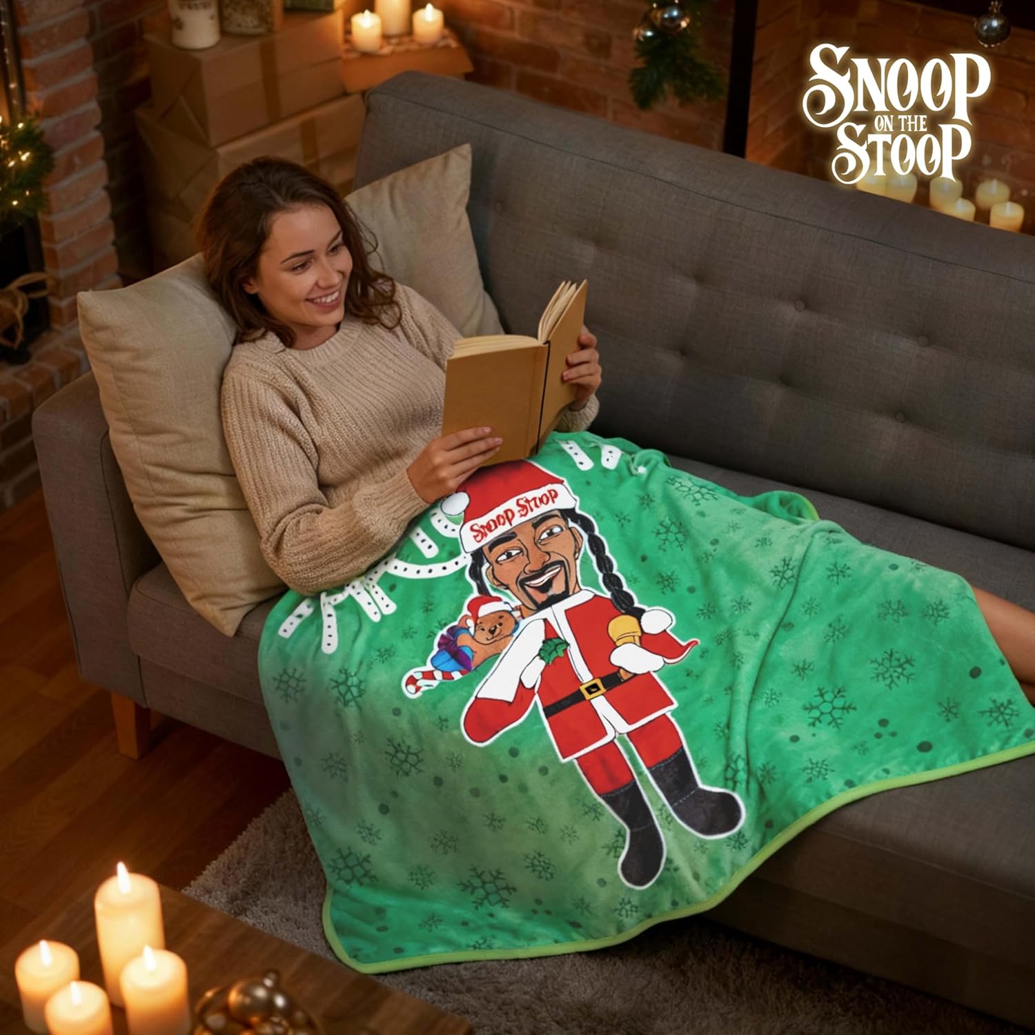 Snoop Dogg Christmas Throw Blanket - Cozy 50" x 60" Soft Fleece for Couch | Perfect Secret Santa Gift