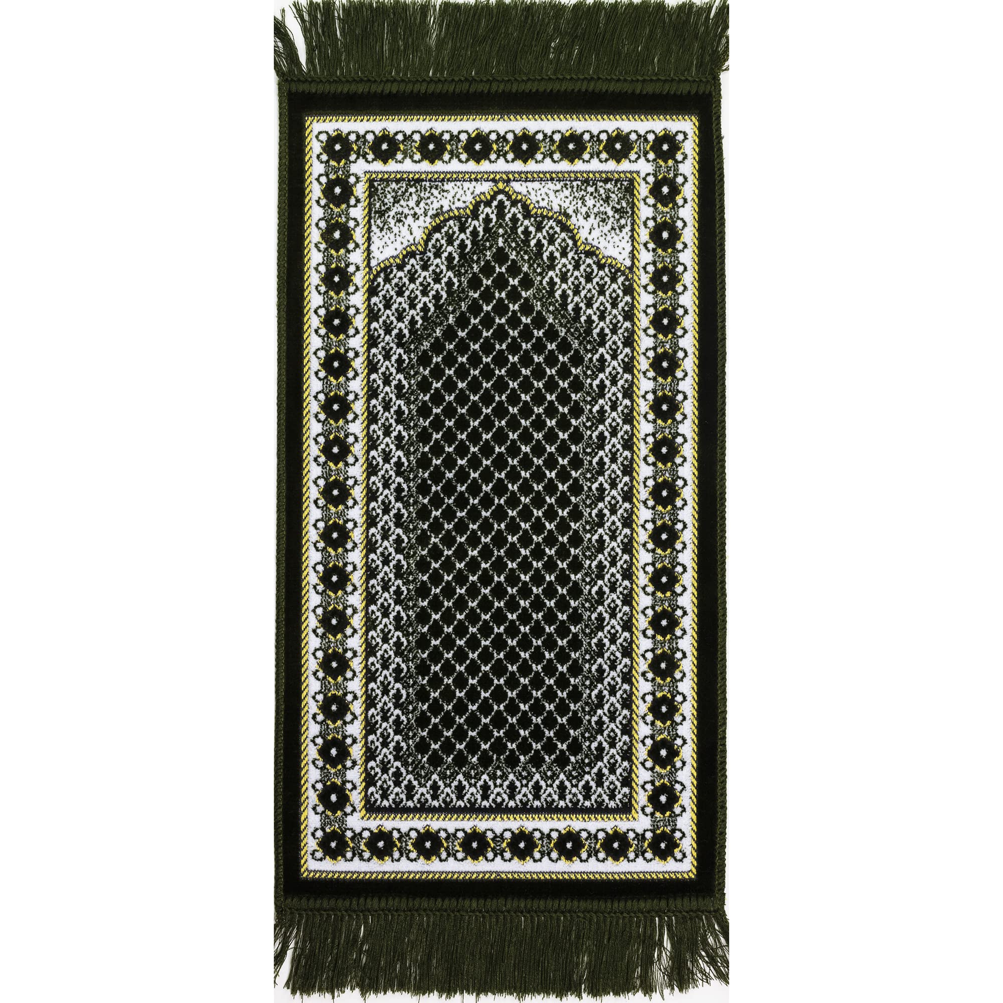 Modefa Turkish Islamic Velvet Prayer Rug - Soft Small Child Praying Carpet - Muslim Janamaz Sajada for Kids & Toddlers - Ramadan or Eid Gift for Boys & Girls - Lattice (Vine Swirl Turquoise)