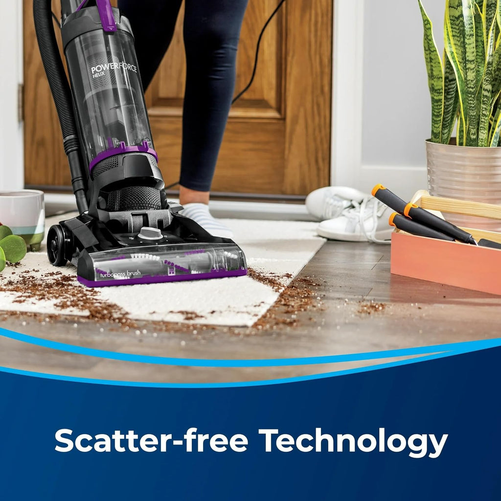 PowerForce Helix Bagless Upright Vacuum - Pet-Friendly, Powerful Suction for Carpet & Hardwood, Lightweight Design, Washable Filters | Purple