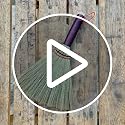 AW Brooms 11-Inch Handheld Whisk Broom - Natural Grass Cleaning Brush