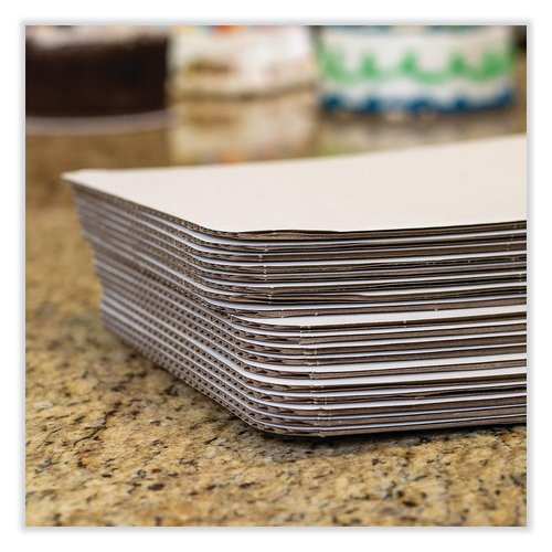 Southern Champion Tray 1157 Corrugated Greaseproof Single Wall Cake Pad, Full Sheet, 25" L x 18" W, Bright White (Case of 50)